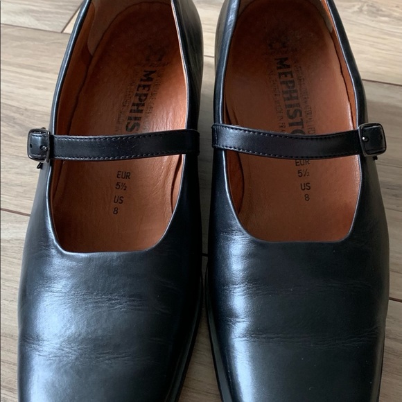 Mephisto black Mary Jane heels pumps 8 M-W - Picture 2 of 7